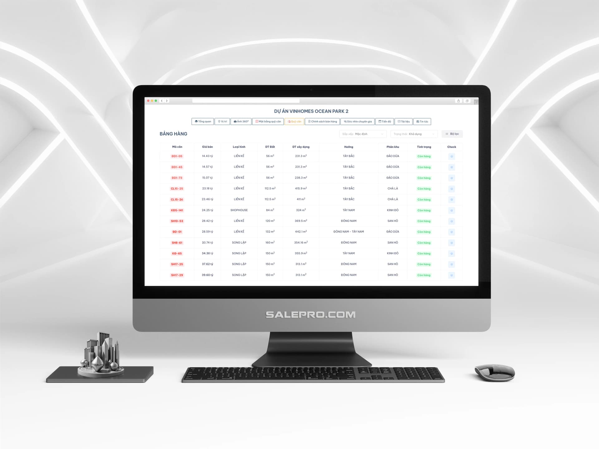 Quỹ hàng phong phú, cập nhật theo thời gian thực